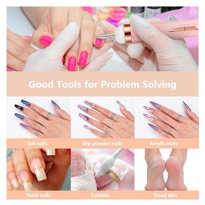 Nagelset, 5-in-1 elektrisches Nagel-Maniküre-Set, elektrische professionelle Maniküre-Nagelmaschine mit Licht