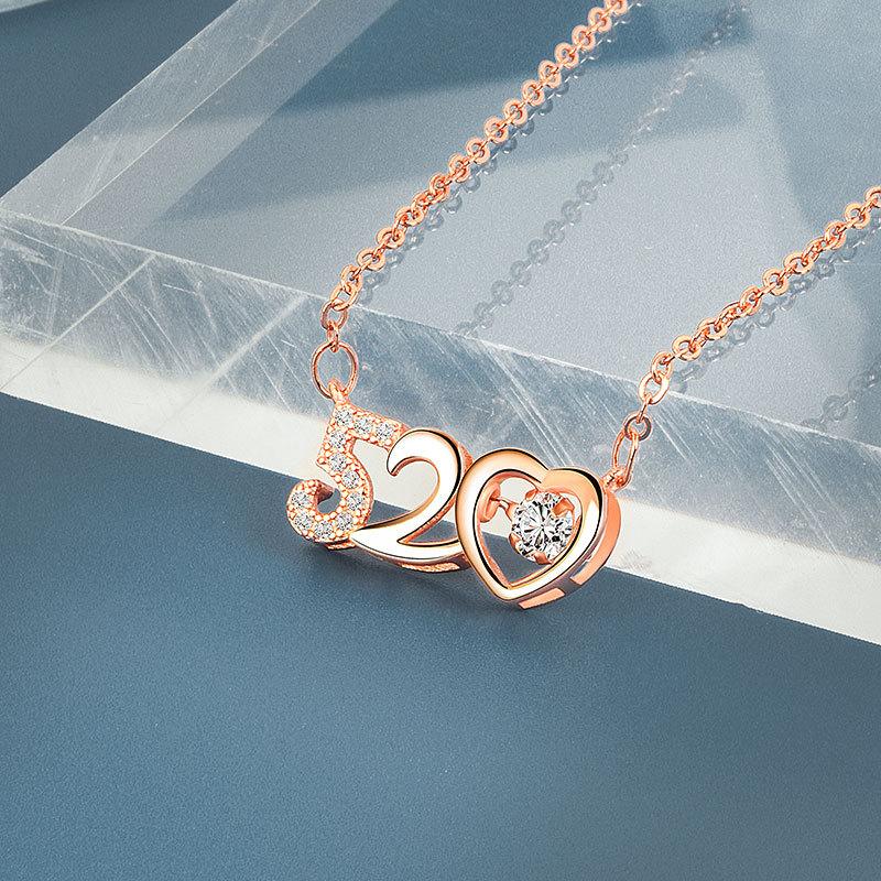 

Танцизное женское ожерелье с подвеской в ​​классическом стиле из стерлингового серебра 925 пробы с цирконом, модный подарок розового золота