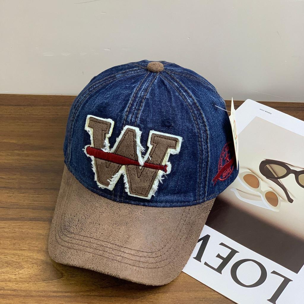 Unisex Washed Cotton Baseball Cap W Letter Embroidery Outdoor Casual Classic Hat for Women And Men