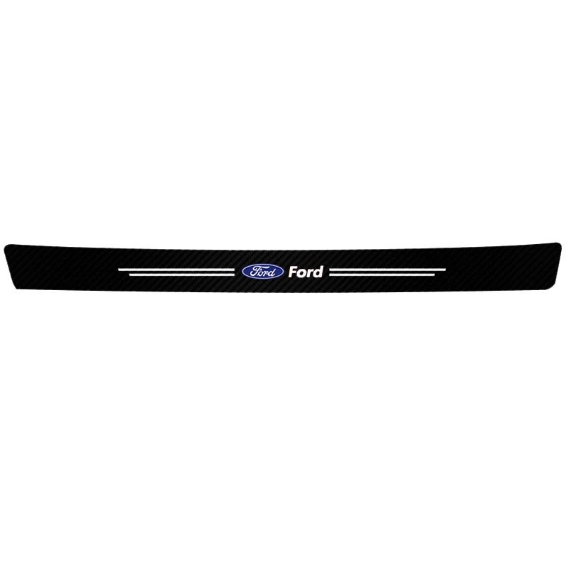AACW1 Car Door Sill Anti-scratch Stickers Carbon Microfiber Sticker For Ford Edge Explorer Transit Ranger Kuga MK2 MK7 Fusion Ecosport