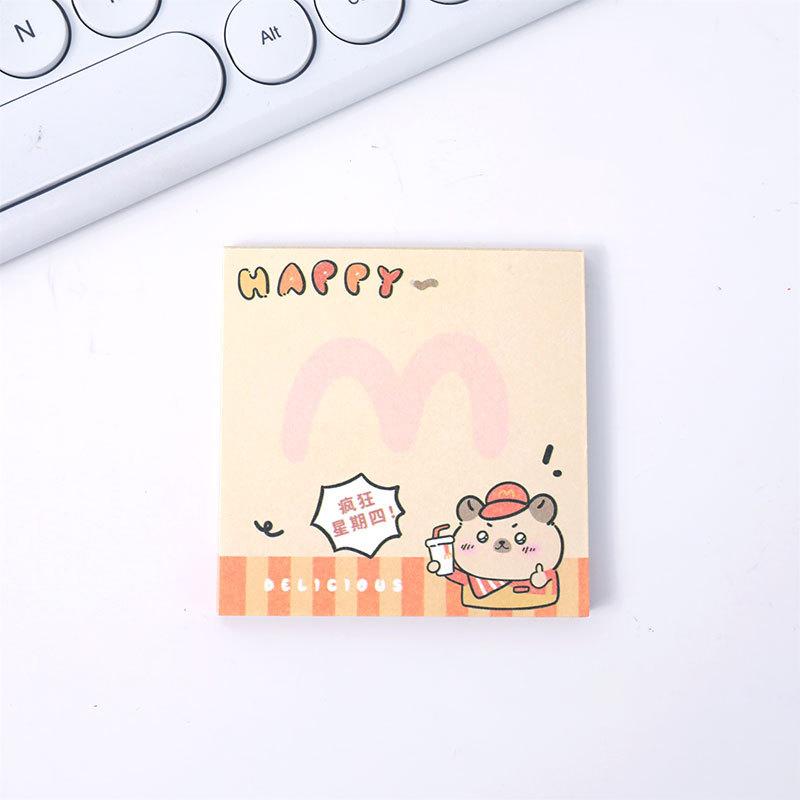 

50 листов красочной мультяшной кавайной бумаги для заметок, креативные милые наклейки для сообщений, канцелярские принадлежности, бумага для заметок в стиле аниме, подарки 4