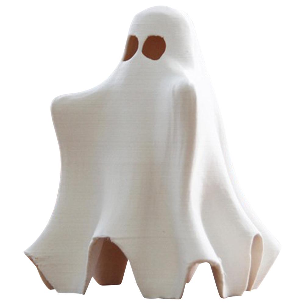 Halloween Miniature Ornament 3D Printed Halloween Ghost Figurines 3D Printed Ghost Creative Model Gifts for Home Party