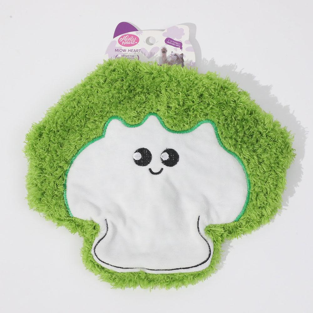 Creative Fruit & Vegetable Series Cat & Puppy Toy - Crinkle Plush Squeaky Chew Toy, Teeth Cleaning Interactive Molar Toy,
