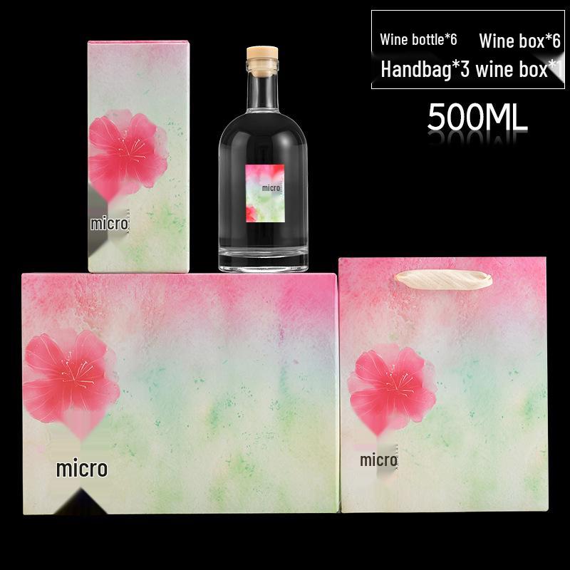 Transparent Frosted Empty Bottles for Vodka, Wine, Baijiu, and Homemade Fruit Liquor