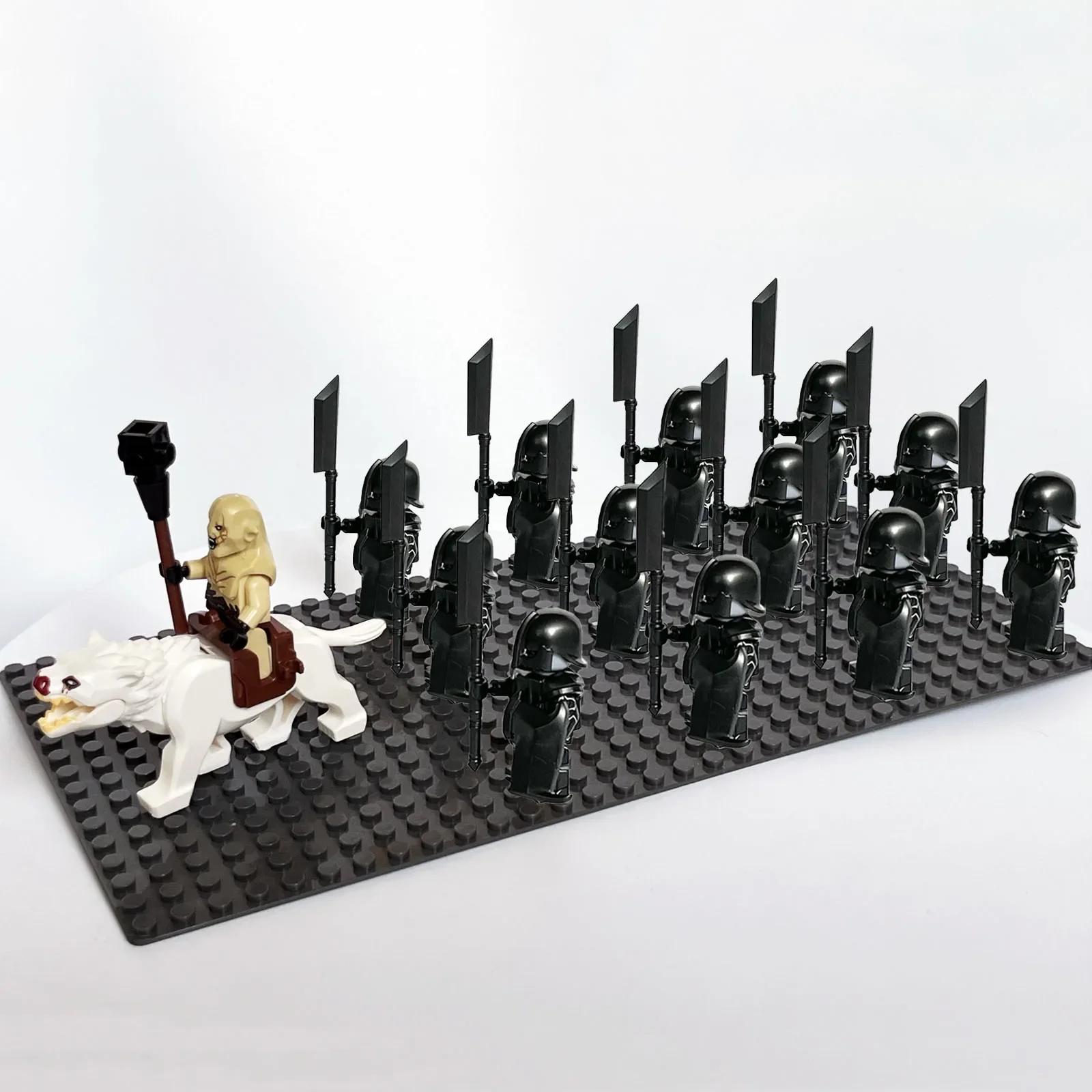 

13pcs Castle Knight Rohan Azog Orcs Half-Beast Human Army Elf Guards Roman Solider Minifig Building Block Toys for Kids
