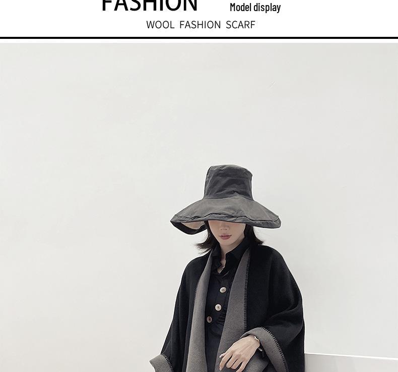 New Yunnan Ethnic Style Double-Sided Shawl: Versatile Warm Cloak Scarf for Women