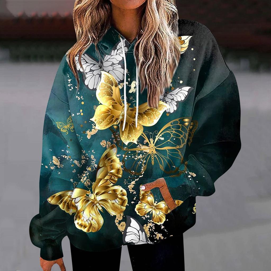 Autumn New Butterfly 3D Print Hoodies Men Women Fashion Casual Long Sleeve Hooded Sweatshirts Streetwear Pullovers Kids Clothing