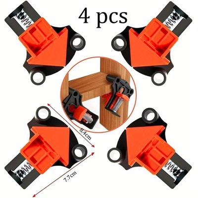 4pcs Corner Clamp Woodworking 90 Degree Right Angle Clamp Wood Clamps Adjustable