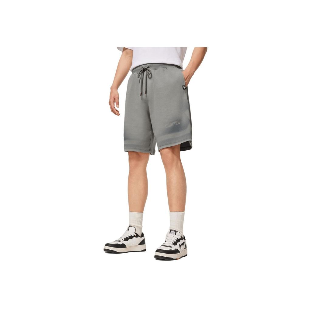 Li Ning Anti-Five Series Sport Minimalist Loose Fit Color Block Casual Shorts Men Shorts Iron-Blue-Gray AKSV039-6