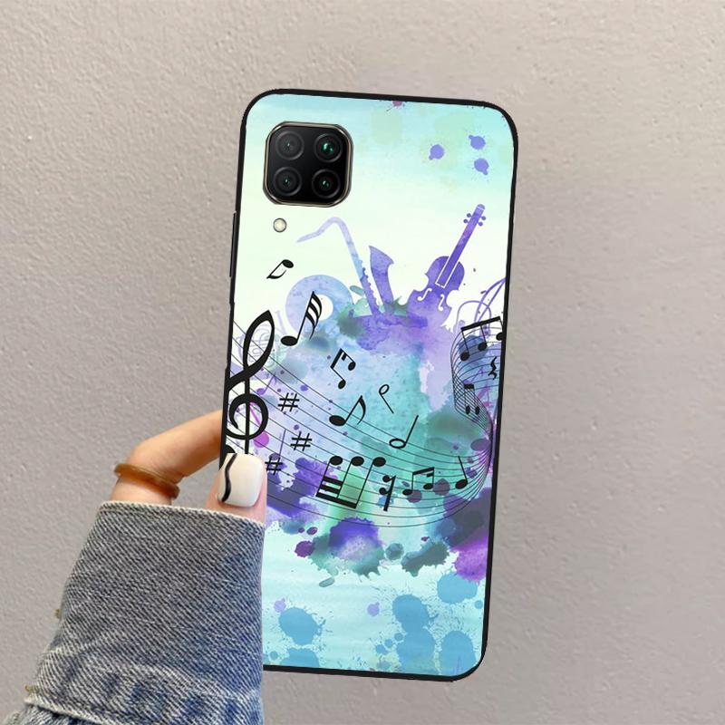 Musical Music Note For Huawei Nova Y73 Y72 Y61 Y91 Y70 Y60 Y90 12s 12i 11i 8i 9 10 SE P30 P40 Lite P60 Pro Case
