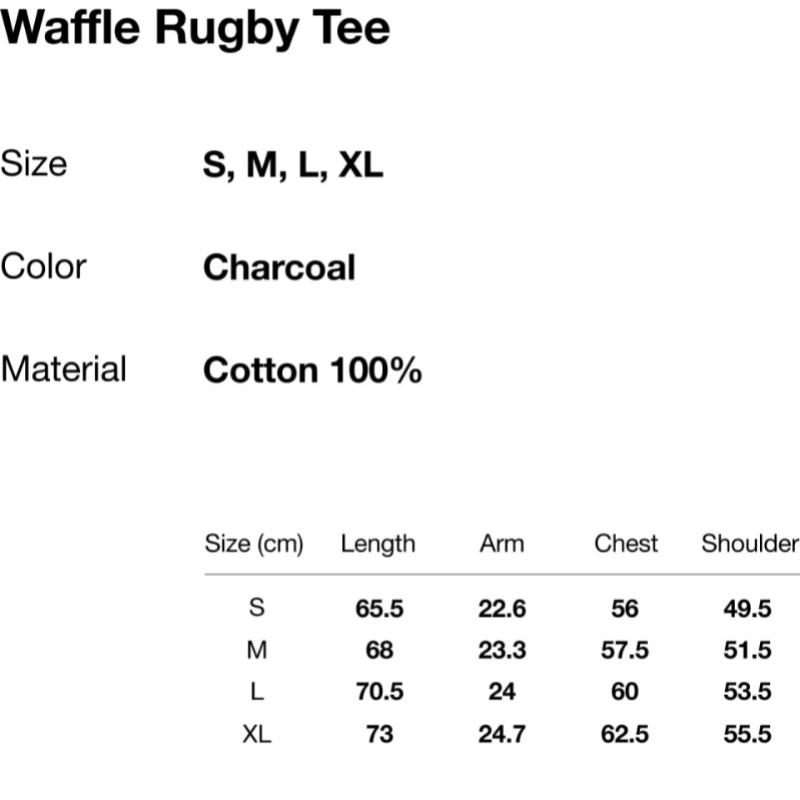 Thisisneverthat Waffle Rugby Tee Charcoal