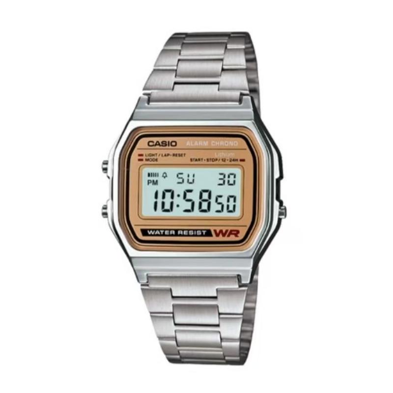 CASIO Customized watch modified series silver retro watch 30 meters waterproof A158WEA-9 modified-Solar Forge Quartz Steel A158WEA-9 серебряный