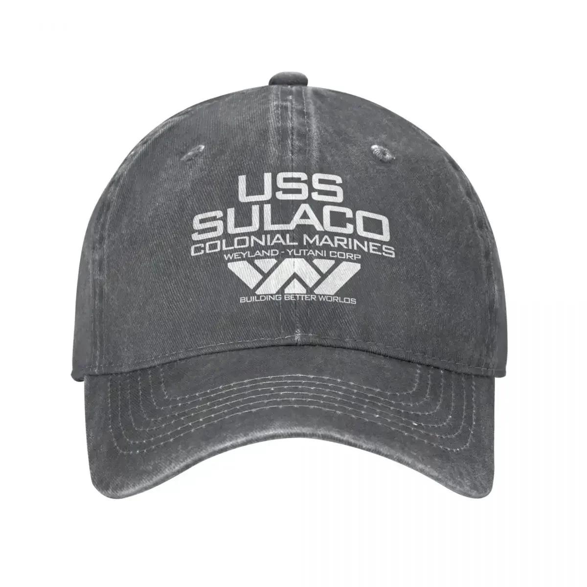 

Вінтажні джинси USCSS Nostromo Alien Sulaco Colonial Marines Aliens Бейсболка для чоловіків Жіночі шапки Snapback Casquette Adjustable темно-сірий