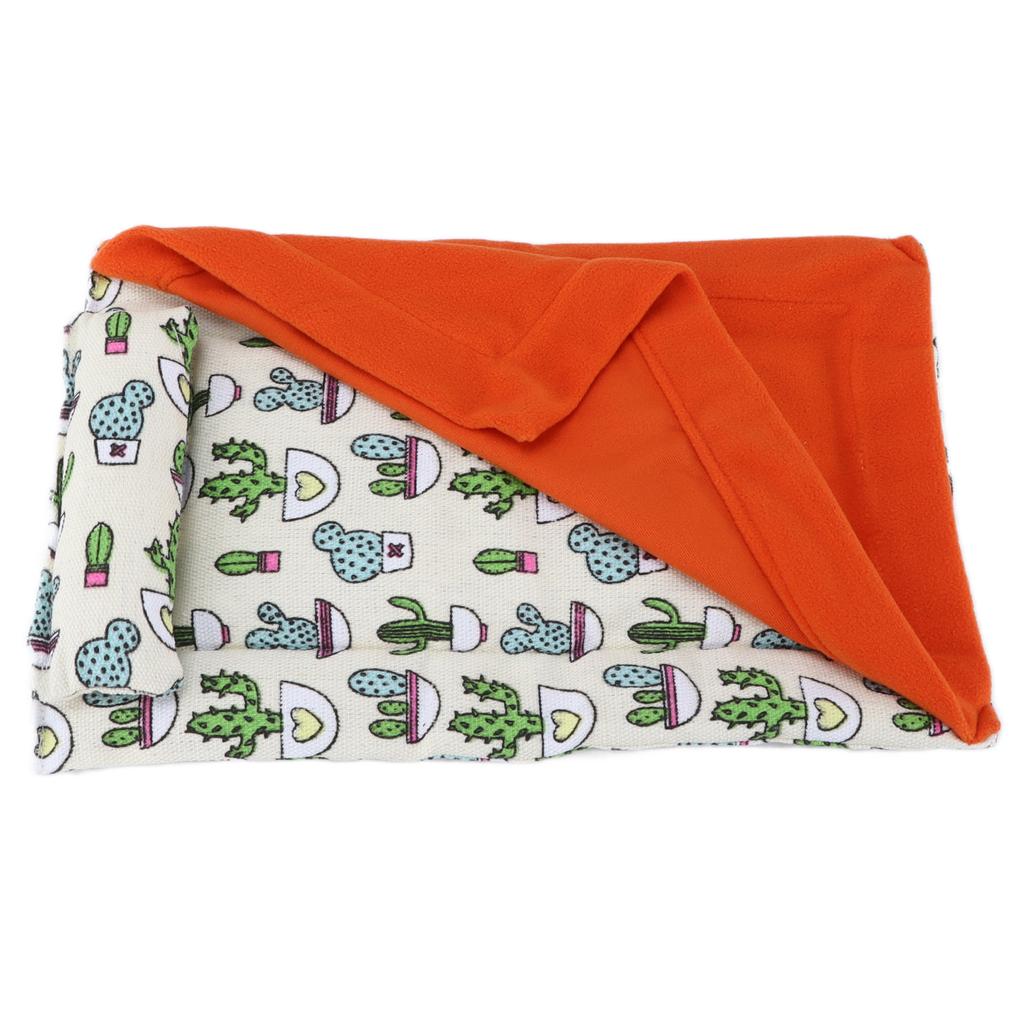 Reptile Sleeping Bag Soft Reptile Bed with Pillow and Blanket for Bearded Dragon Leopard Gecko Lizard
