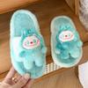 Warm Slippers Cute Little Animals Children's Casual Slippers 2025 Winter New Style Fashionable Cartoon Cotton Slippers for Girls