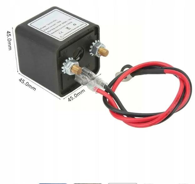 Zdalny automatyczny wyłącznik odłącznik akumulatora 12V 200A 2x pilot