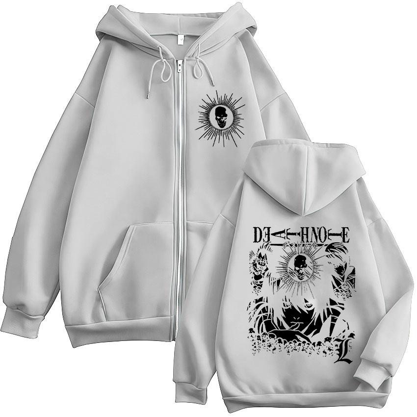 Anime Death Note Ryuk Yagami Light L·Lawliet Dragkedja Huvtröjor Herr Dam Kläder Mode Vardaglig Dragkedja Huvtröjor Jackor