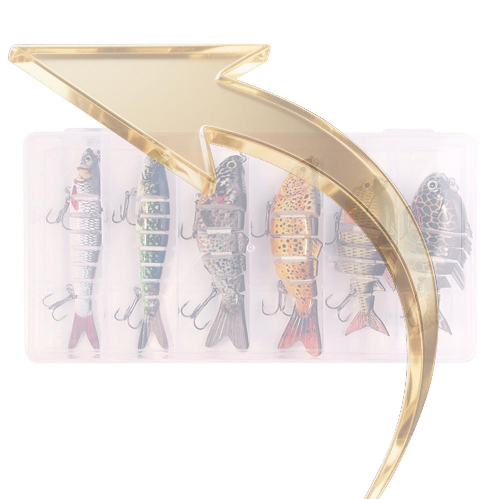 6Pcs Sinking Wobblers Fishing Lures Lifelike Multi Jointed Swimbait Multi-Section Hard Bait for Pike Bass Trout China Mainland