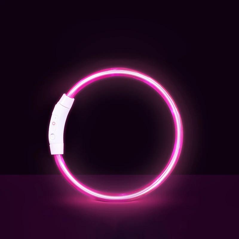 LED Light Dog Collar USB Charging Luminous Anti-Lost Necklace for Large Medium Small Dogs Pet Safety Accessory
