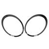 Pair Headlight Trim Ring Glossy Black Left Right 51137149905 Replacement for Cooper Clubman R55 2008‑2015