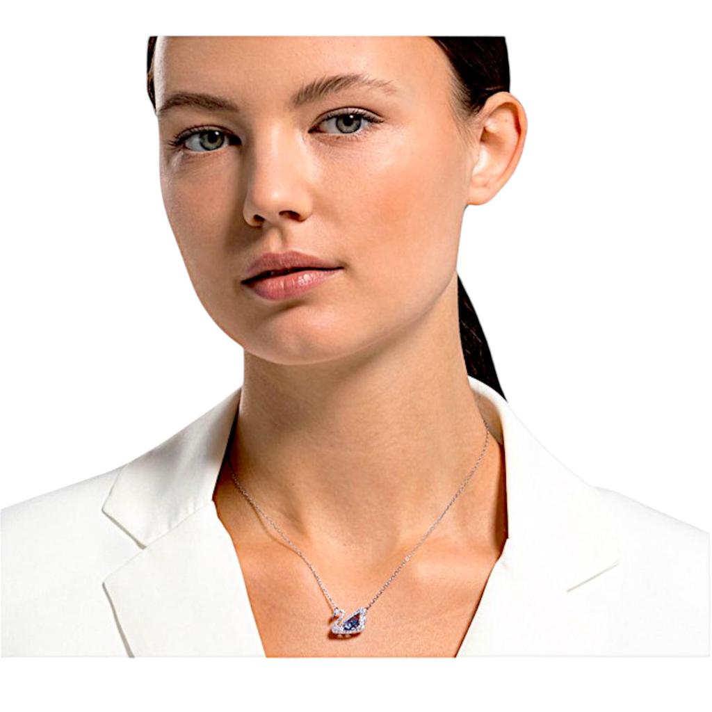 Swan Blue Rhodium Necklace 5533397 – Elegant Jewelry for a Sophisticated Look