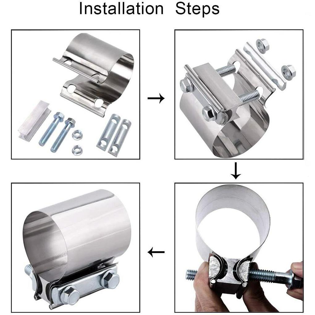 Exhaust Clamp Sleeve Coupler Replaced Part Clip Replacement Multipurpose