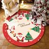 Round Christmas Tree Rug: Festive Bedside Mat for Holiday Atmosphere