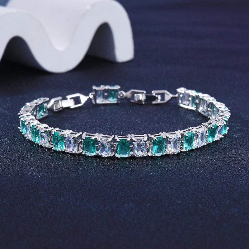 Crystal Zircon Women'S Bracelet, Diamond-Encrusted Bracelet Women, Gift Colored Treasure.