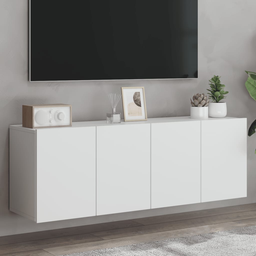 Vidaxl Wand-TV-Schränke, 2 Stück, Weiß, 60x30x41 cm