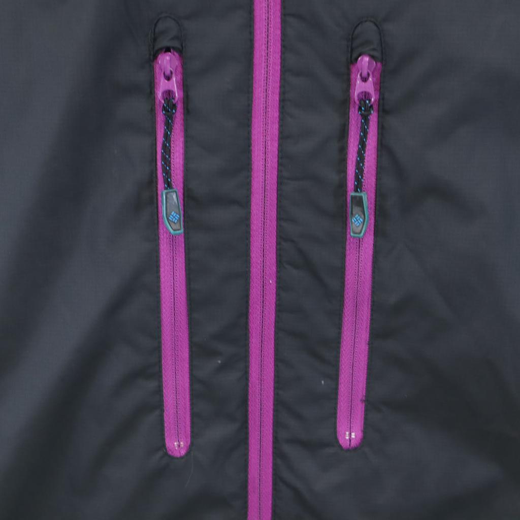 Columbia Kearns Jacket L Charcoal Black Outdoor OMNI-SHIELD Windbreaker Women Used