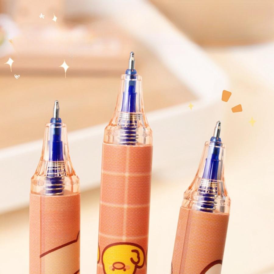 6PCS Blue Erasable Neutral Pen ST Pen Tip Cartoon Pen Student Pen