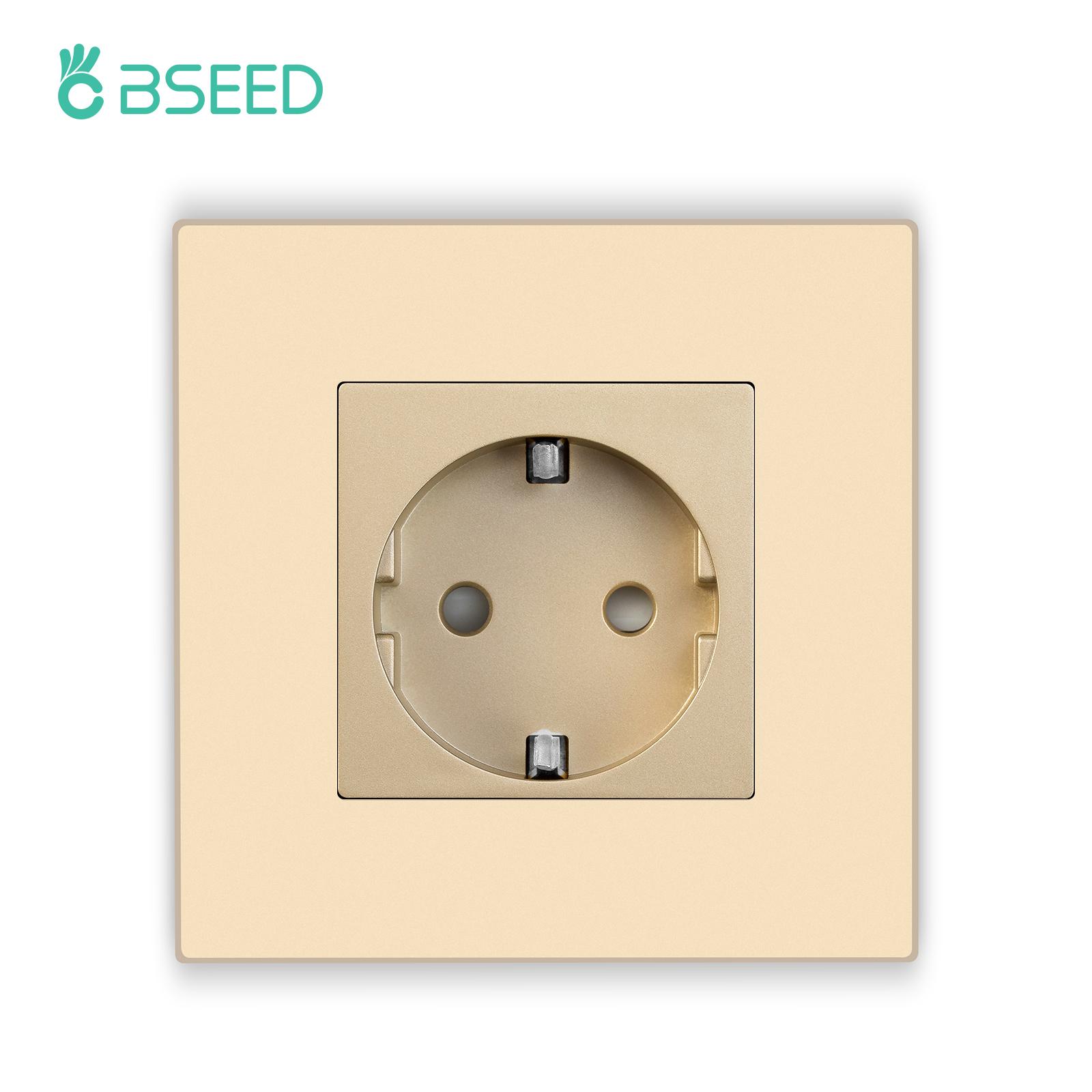 

Bseed EU Russia Socket 16A 4 Colors Electric Wall Socket Tempered Plastic Flame Electrical Outlet Home Improvement EU