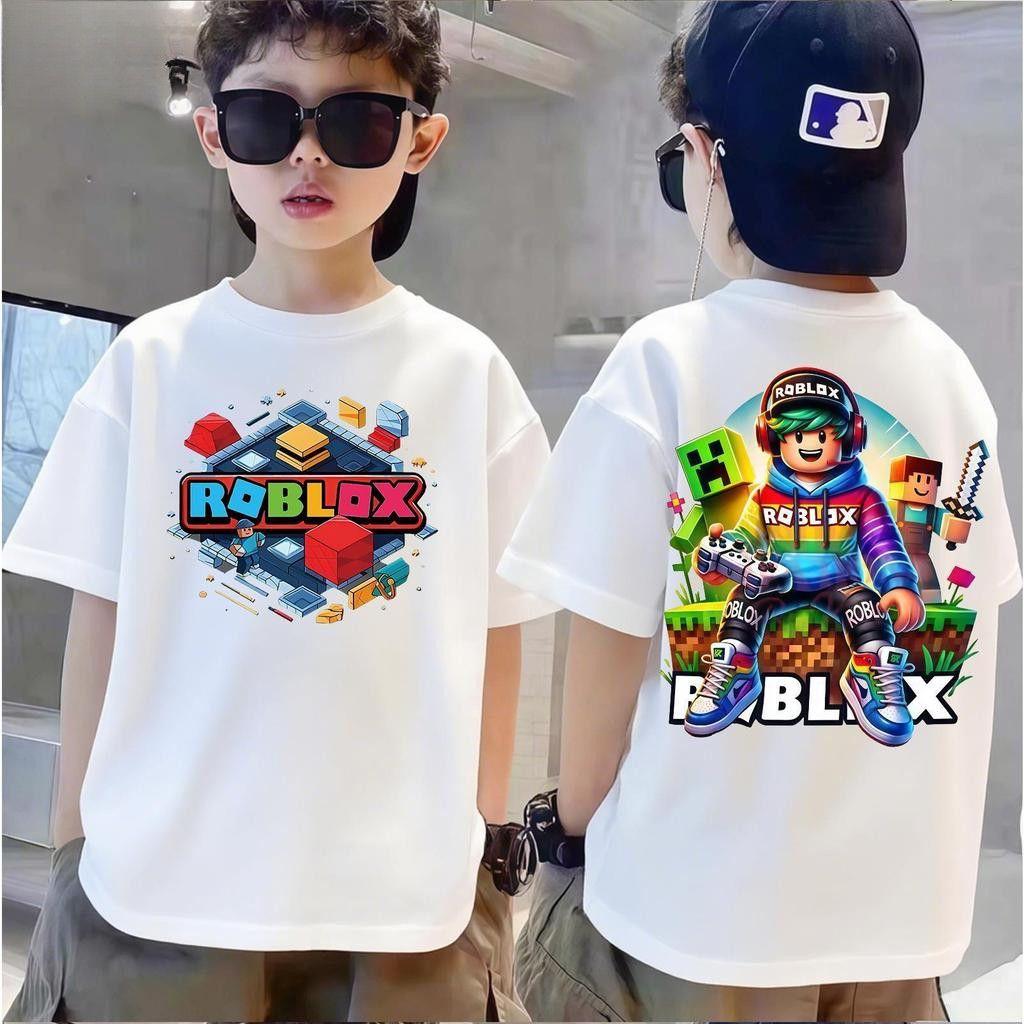 Children s T-shirt Boys Cute Cartoon Summer Short Sleeve Round Neck Loose Shirt 100