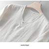 Jinju Men's 100% Linen Henley T-Shirt