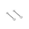 S999 Pure Silver Minimalist Women's Earrings – Small Bean Ear Bone Studs, Anti-Blocking Design for Commuting