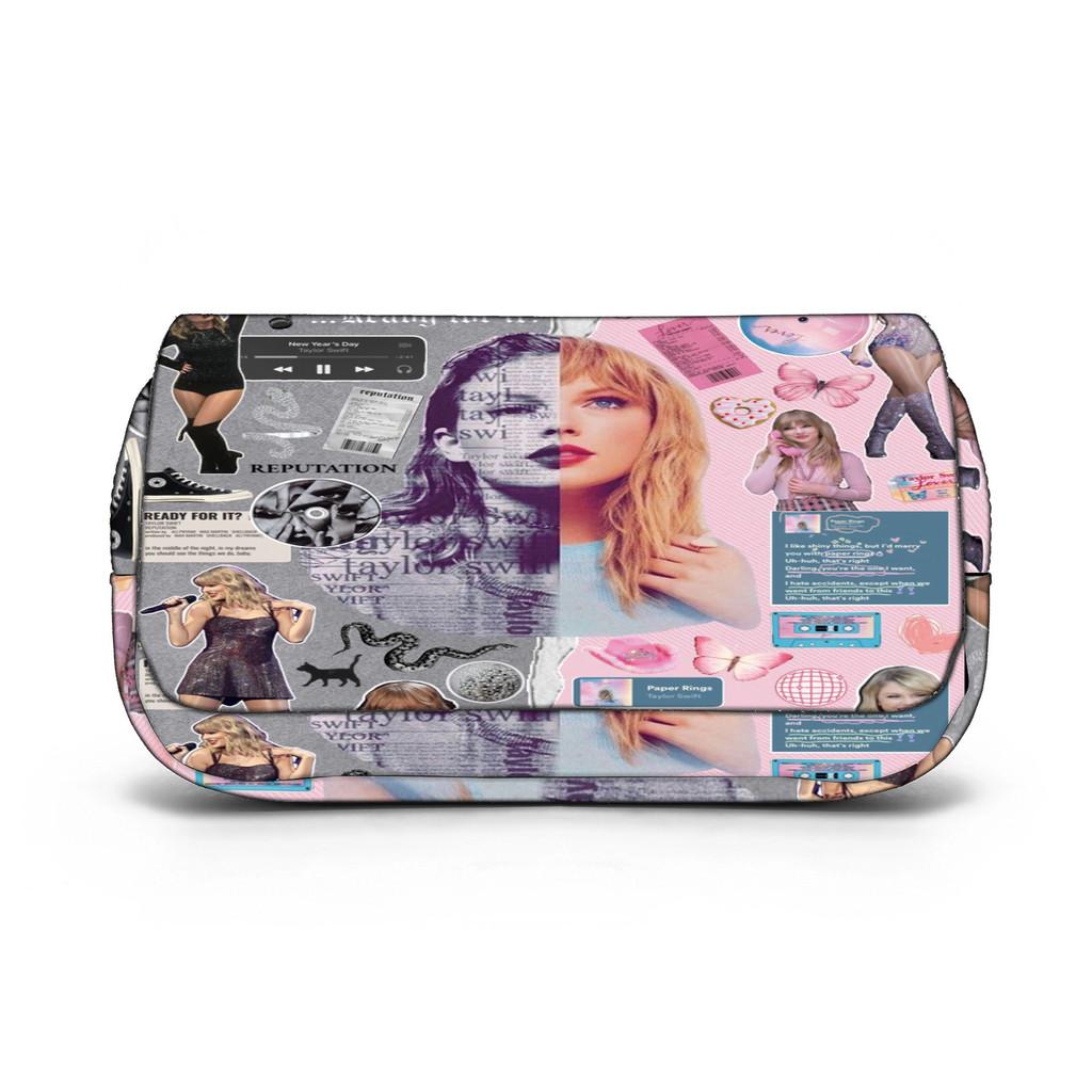 Taylor Swift Double Layer Pencil Case With Polyester Material For Students And School Supplies