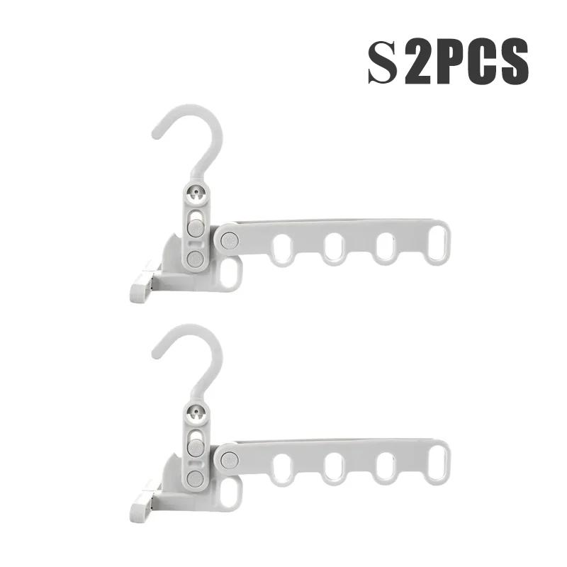 Новая складная сушилка для одежды с 5 отверстиями, вешалка для одежды в помещении, переносная вешалка для одежды для путешествий и отелей, экономит место S:2PCS