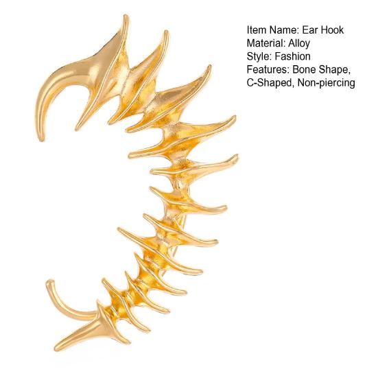 Yousheng 1Pc Ear Hook Earring Metal Lightweight Simulated Flower Ear Wrap Solid Color Lightweight Alloy Ear Cuff