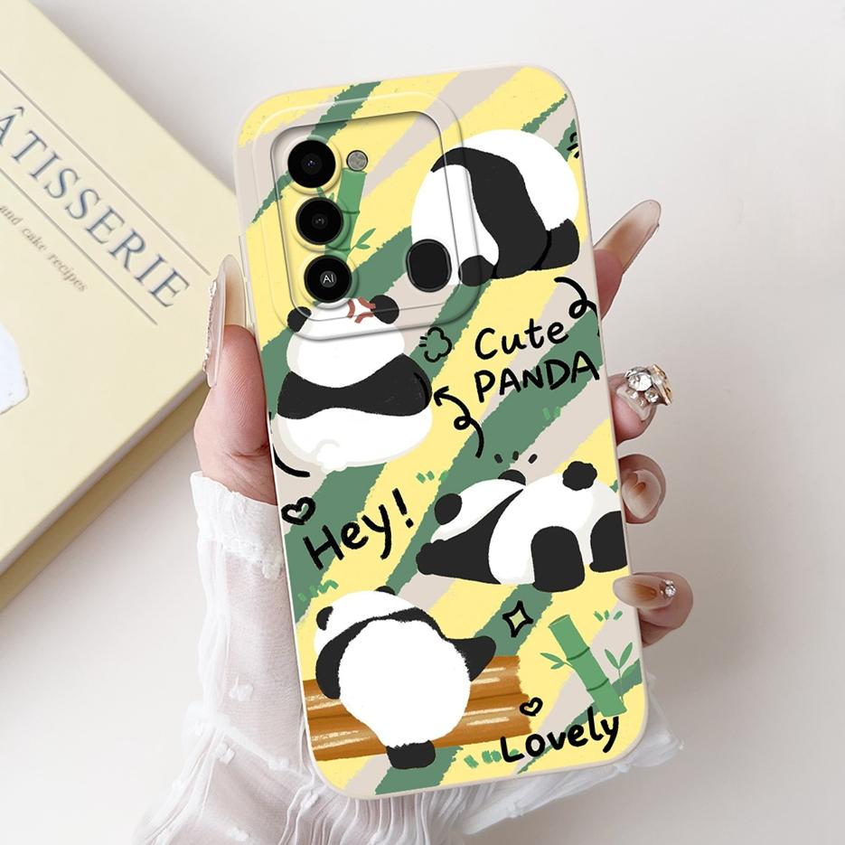 For Tecno Spark Go 2022 Case KG5 KG5h Cute Panda Cartoon Cover For Tecno Spark 8C Spark8C KG5k KG5j Phone Case Soft Fundas Coque