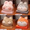 Cute Hand Warmer Four Seasons Throw Pillow Quilt Pillow Car Office Dual-purpose Three-in-one Nap Blanket Plush Doll