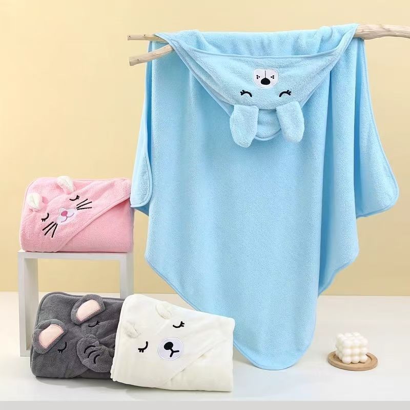 Cartoon Animal Baby Bath Towels Soft Newborn Hooded Towel Blanket Toddler Bathrobe Warm Sleeping Swaddle Wrap for Boys Girls