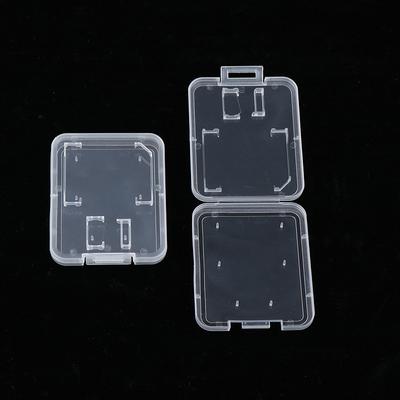10 cajas de almacenamiento de tarjetas de memoria SD de plástico transparente, funda protectora para tarjetas TF, SIM, SDHC, MMC, XD y CF