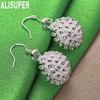 925 Sterling Silver Coral Fireworks Pendant Piercing Earrings Fashion Wedding Jewelry