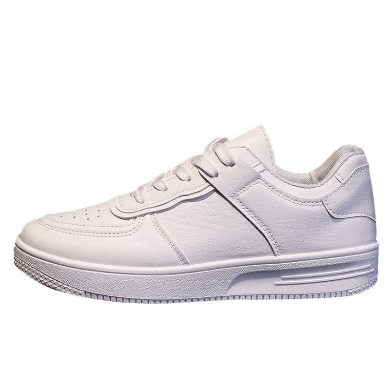 Little white shoes women's spring and autumn new trendy leather surface platform sports and leisure board shoes women's shoes straight hair