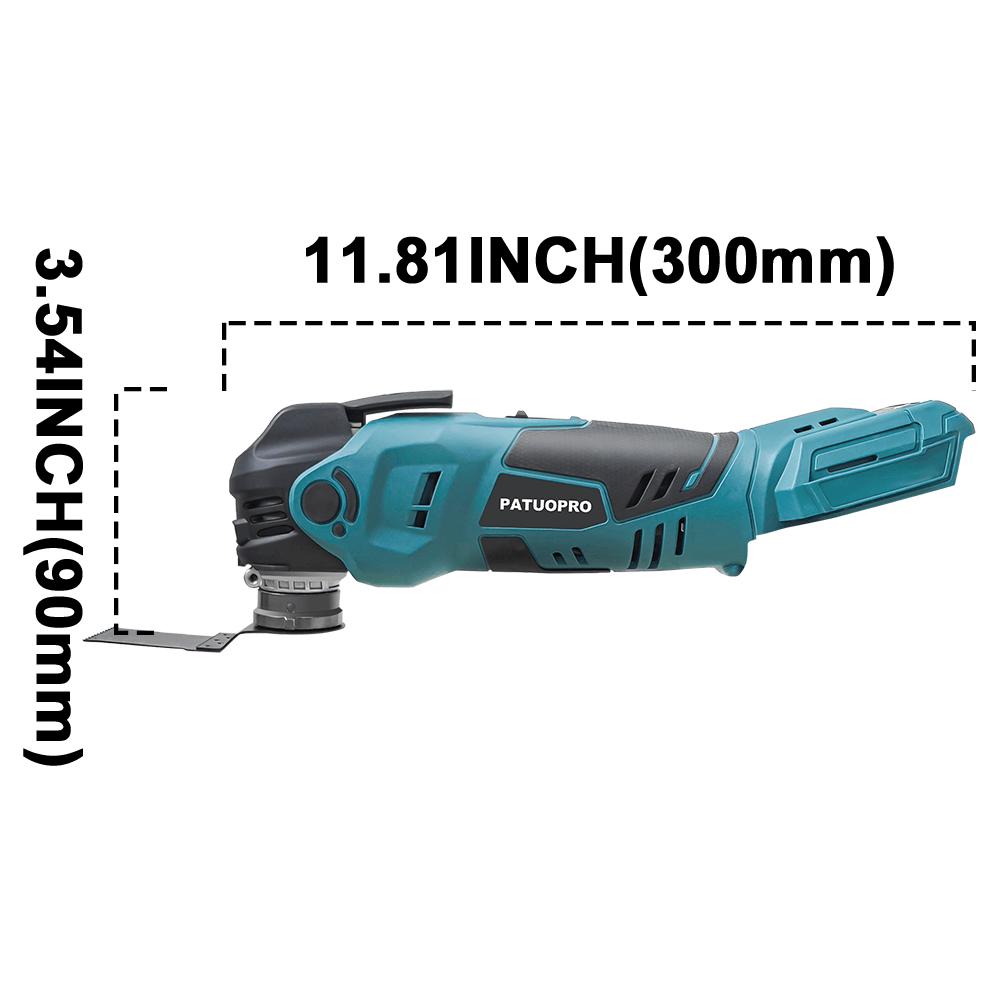 PATUOPRO Electric Saw Trimmer Cordless Oscillating Multi Function Tool Woodworking Cutting Power Tools For Makita 18V Battery