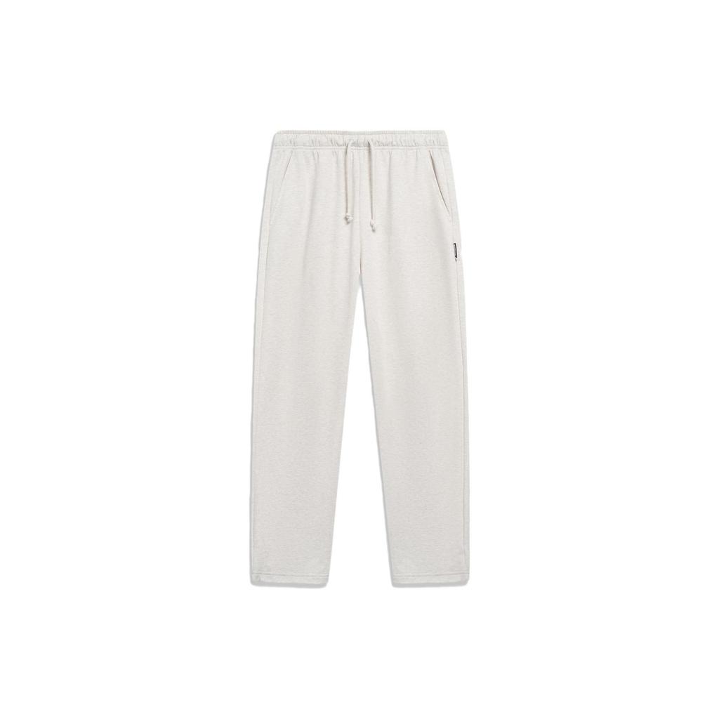 Li Ning Badfive Knitted Sweatpants Men's Heather Gray Tile Gray AKLU815-2