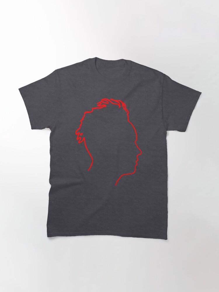 Depeche Mode Martin Gore Profile White Outline Black Background Classic T-Shirt
