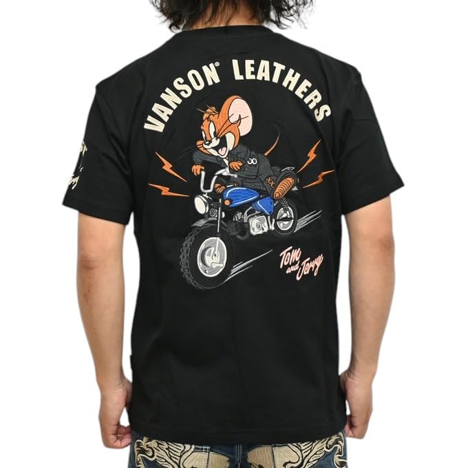 

Vanson Tom and Jerry TJV-2518 Джерси футболка с коротким рукавом для езды на велосипеде, мужская (JP, Алфавит, L, Черный)