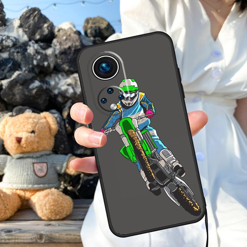 Moto Cross Motorcycle Sports Phone Case For Honor 90 Lite 50 70 Magic 5 6 Pro X6 X7 X8 X9 X6a X7a X8a X9a X9b X8b Cover