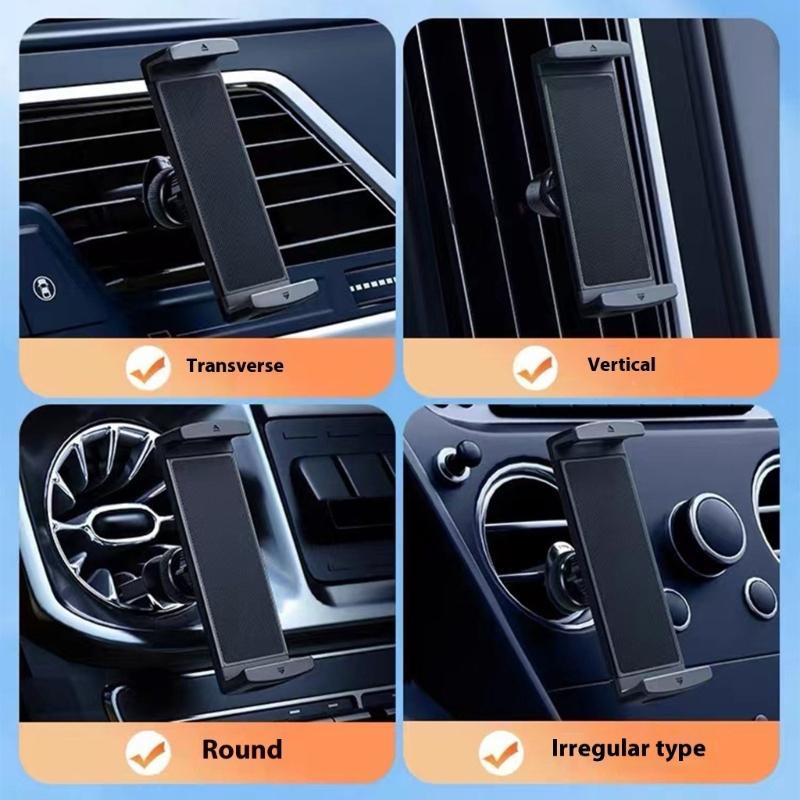 Secure Grip Car Vent Phone Tablet Holder 360 Degree Rotation  Vent Hook Cradle Simple Installation for Mobile Device